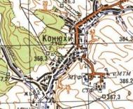 Топографічна карта Конюхів