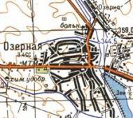 Topographic map of Ozerna