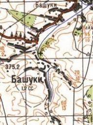 Топографічна карта Башуок