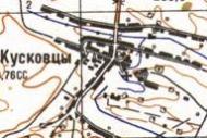 Топографічна карта Великих Кусківців