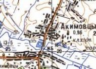 Топографічна карта Якимівців