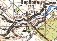 Topographic map of Verbovets