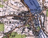 Topographic map of Berezhany