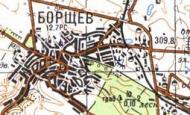 Топографическая карта Борщева