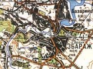 Топографическая карта Збаража