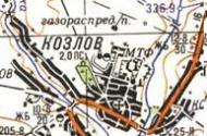 Topographic map of Kozliv