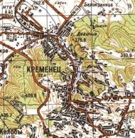 Topographic map of Kremenets