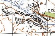 Topographic map of Rachyn