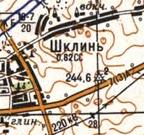 Топографічна карта Шклиня