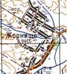 Topographic map of Zhornysche