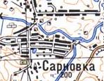 Топографическая карта Сарновки