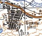 Topographic map of Buyany
