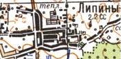 Топографічна карта Липинів
