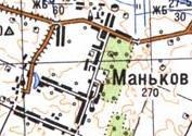 Топографічна карта Манькового