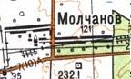 Topographic map of Movchaniv