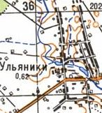 Topographic map of Ulyanyky