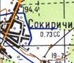 Topographic map of Sokyrychi