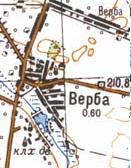 Топографічна карта Верби