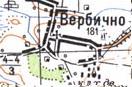 Topographic map of Verbychne
