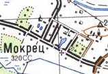 Topographic map of Mokrets