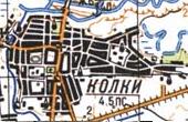 Топографічна карта Колок