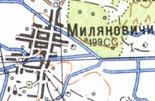 Топографічна карта Миляновичів