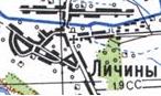 Топографічна карта Личинів