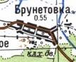 Топографическая карта Брунетовки