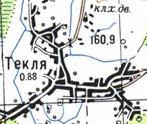 Топографічна карта Текля