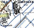 Топографічна карта Шменьок