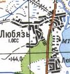 Topographic map of Lyubyaz