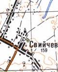 Топографическая карта Свийчева