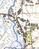 Topographic map of Selets
