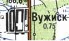 Topographic map of Vuzhysk