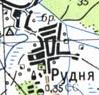 Topographic map of Rudnya