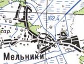 Topographic map of Melnyky