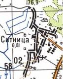Topographic map of Sytnytsya