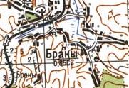 Топографічна карта Бранів