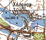 Topographic map of Kholoniv