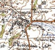 Topographic map of Pustomyty