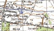Topographic map of Zastavne