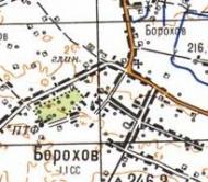 Топографическая карта Борохова