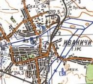 Топографічна карта Іваничів