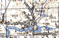 Топографічна карта Лищого