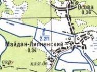 Топографическая карта Майдана-Липненского