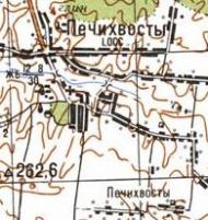 Topographic map of Pechykhvosty