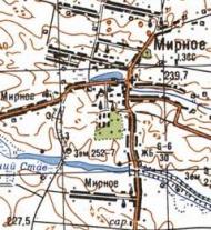 Topographic map of Myrne