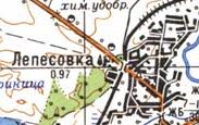 Topographic map of Lepesivka