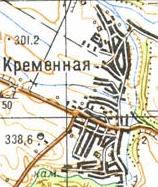 Топографическая карта Кременной