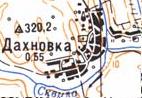 Топографическая карта Дахновки